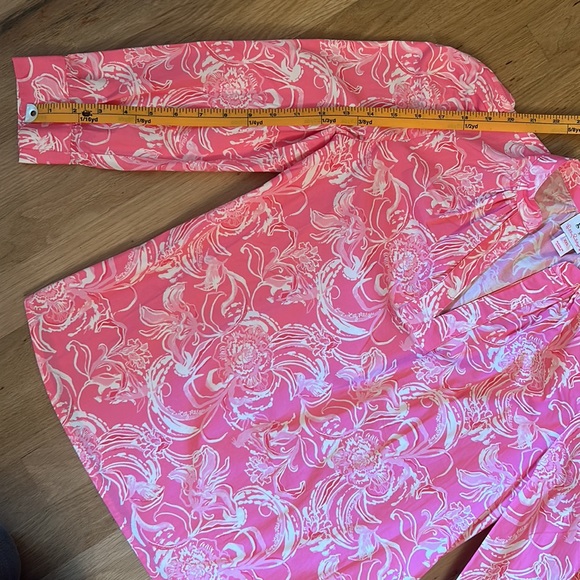 Lilly Pulitzer x Goop Paltrow Floral Blouse Pink and White Women’s Size XXS - Picture 5 of 10